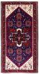 Bordered  Traditional Blue Runner rug 8-ft-runner Afghan Hand-knotted 378624