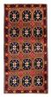 Bordered  Tribal Brown Area rug Unique Turkish Hand-knotted 384831