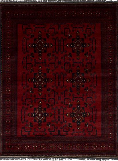 Traditional  Tribal Red Area rug 4x6 Afghan Hand-knotted 246483