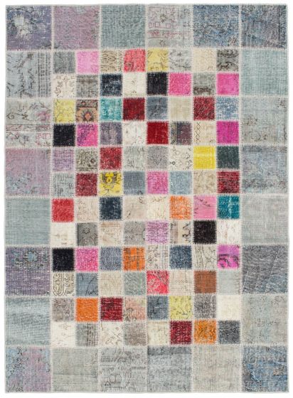 Bohemian  Transitional Grey Area rug 5x8 Turkish Hand-knotted 288474