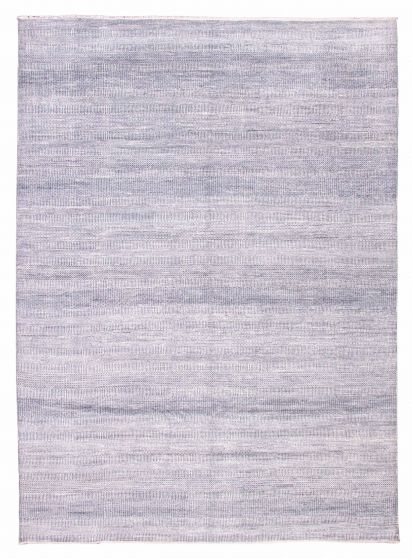 Transitional Grey Area rug 10x14 Indian Hand-knotted 377225