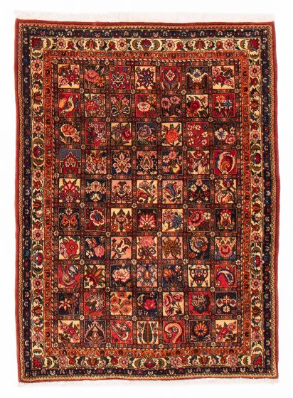 Bordered  Traditional Red Area rug 3x5 Persian Hand-knotted 382430