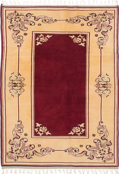 Traditional Red Area rug 4x6 Turkish Hand-knotted 230095