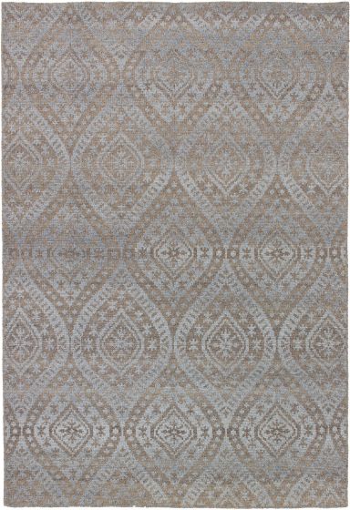 Bohemian  Traditional Brown Area rug 5x8 Indian Hand-knotted 271865