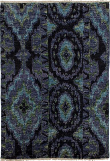 Casual  Transitional Purple Area rug 3x5 Indian Hand-knotted 280129