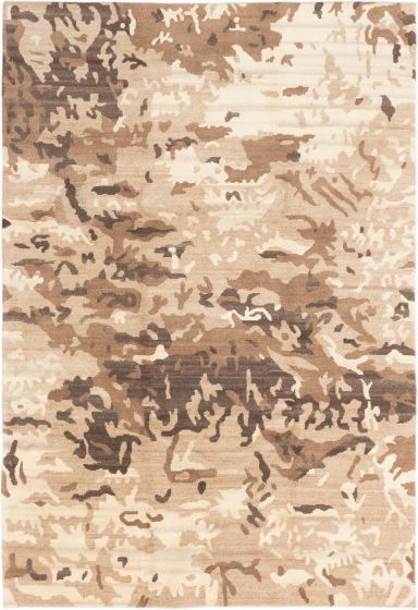 Casual  Transitional Ivory Area rug 6x9 Nepal Hand-knotted 283390