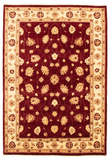 Bordered  Traditional Red Area rug 4x6 Afghan Hand-knotted 318040