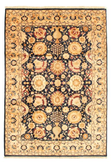 Bordered  Traditional Blue Area rug 5x8 Pakistani Hand-knotted 336427