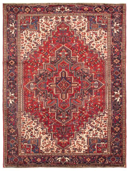 Bordered  Traditional Red Area rug 8x10 Persian Hand-knotted 353730