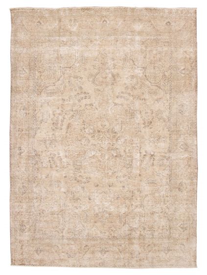 Bordered  Vintage Green Area rug 9x12 Turkish Hand-knotted 360490