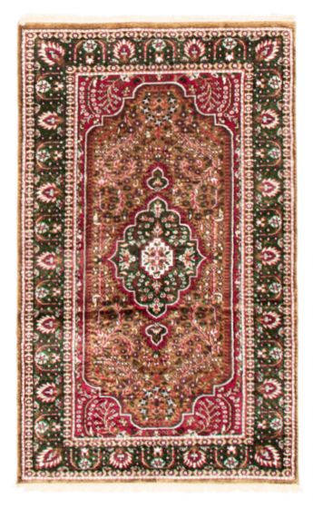 Bordered  Traditional Green Area rug 3x5 Indian Hand-knotted 348712