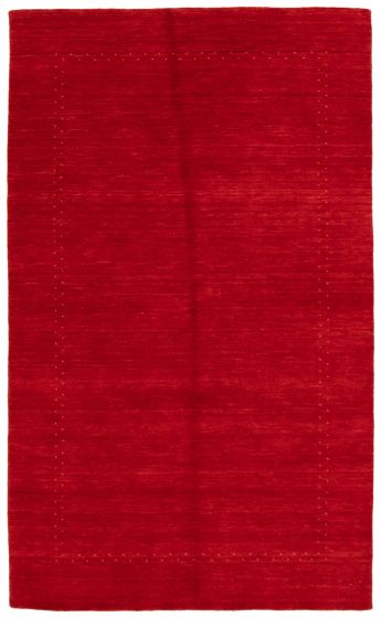 Casual  Tribal Red Area rug 5x8 Indian Hand Loomed 359157