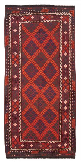 Flat-weaves & Kilims  Geometric Red Area rug Unique Turkish Flat-Weave 385775
