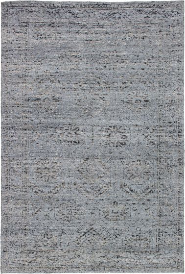 Casual  Contemporary Grey Area rug 5x8 Indian Hand-knotted 271869