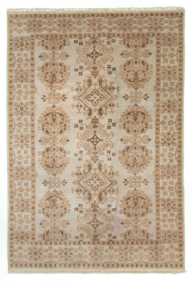Indian Jamshidpour 6'1" x 9'0" Hand-knotted Wool Rug 
