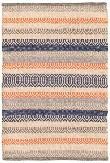 Flat-weaves & Kilims  Transitional Blue Area rug 2x3 Turkish Flat-weave 339210