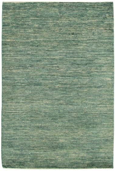 Gabbeh  Tribal Green Area rug 3x5 Pakistani Hand-knotted 339842