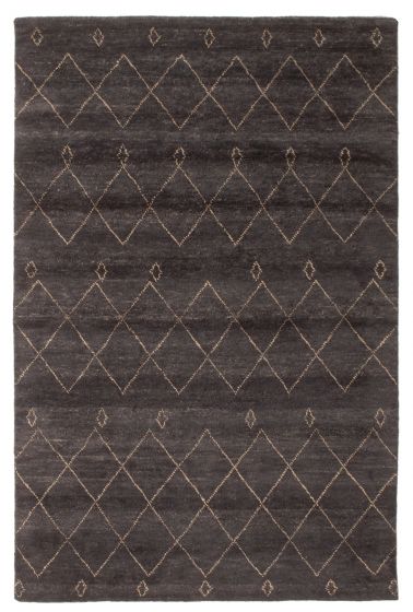 Moroccan  Tribal Grey Area rug 5x8 Indian Hand-knotted 349328