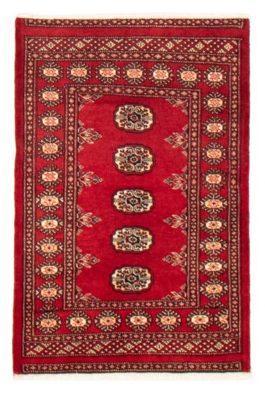 Bordered  Tribal Red Area rug 3x5 Pakistani Hand-knotted 359558
