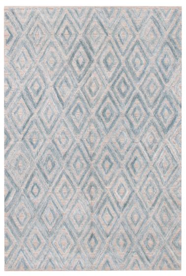 Carved  Transitional Blue Area rug 5x8 Indian Hand Loomed 375164