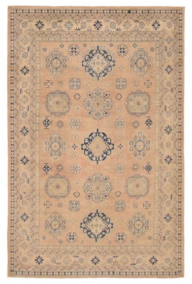 Geometric  Vintage/Distressed Brown Area rug 5x8 Afghan Hand-knotted 392566