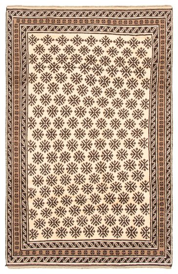 Bordered  Tribal  Area rug 5x8 Turkish Hand-knotted 326782
