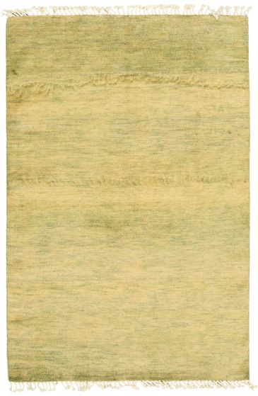 Gabbeh  Tribal Green Area rug 3x5 Pakistani Hand-knotted 339783
