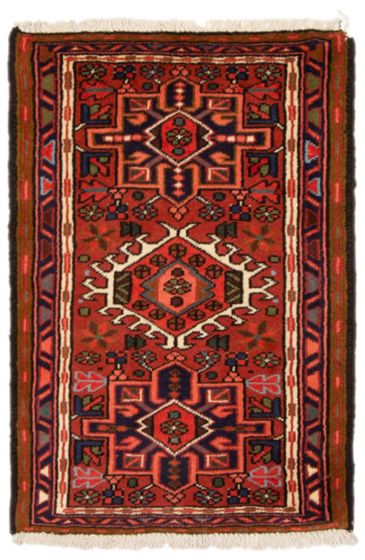 Bordered  Traditional Red Area rug 2x3 Persian Hand-knotted 373564