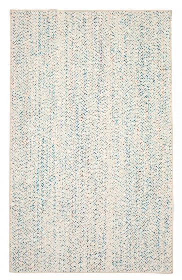 Flat-weaves & Kilims  Transitional Ivory Area rug 5x8 Indian Flat-Weave 376257