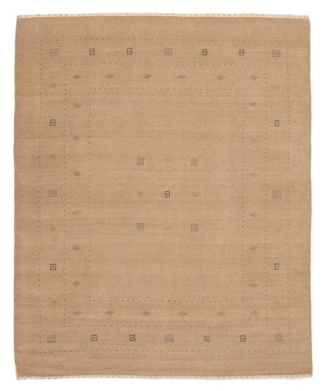 Gabbeh  Tribal Yellow Area rug 6x9 Indian Hand Loomed 354898