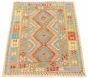 Flat-weaves & Kilims  Geometric Grey Area rug 4x6 Turkish Flat-weave 319990