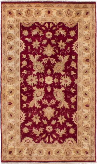 Bordered  Traditional Red Area rug 3x5 Afghan Hand-knotted 268290