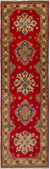 Bohemian  Geometric Red Runner rug 9-ft-runner Afghan Hand-knotted 271464