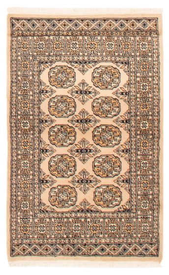 Bordered  Tribal Yellow Area rug 3x5 Pakistani Hand-knotted 361458