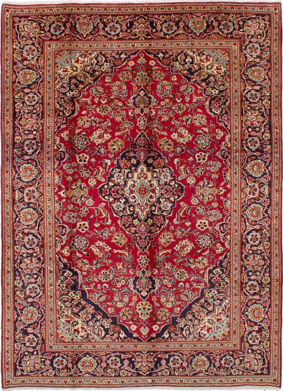 Vintage Red Area rug 8x10 Persian Hand-knotted 241125