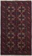 Bordered  Tribal Red Area rug 3x5 Afghan Hand-knotted 285296