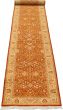 Bordered  Traditional Brown Runner rug 16-ft-runner Pakistani Hand-knotted 330319