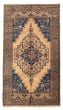 Bordered  Vintage Ivory Area rug 6x9 Turkish Hand-knotted 347611