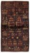Bordered  Tribal Black Area rug 3x5 Afghan Hand-knotted 365369