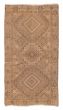 Bordered  Vintage/Distressed Ivory Area rug 3x5 Turkish Hand-knotted 378044