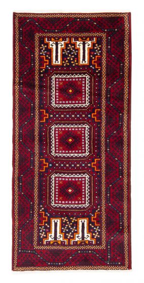 Bordered  Traditional Blue Runner rug 6-ft-runner Afghan Hand-knotted 379225