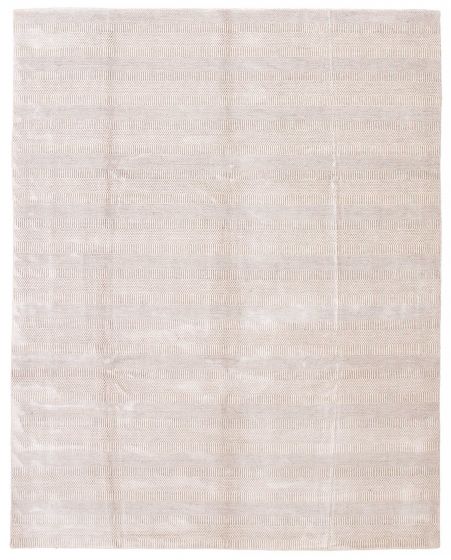 Transitional Grey Area rug 6x9 Indian Hand Loomed 388061