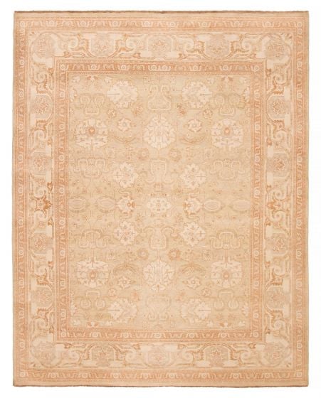 Bordered  Transitional Yellow Area rug 6x9 Pakistani Hand-knotted 392234