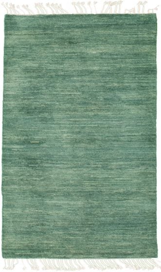 Gabbeh  Tribal Green Area rug 3x5 Pakistani Hand-knotted 339808