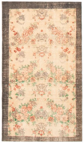 Transitional  Vintage Ivory Area rug 3x5 Turkish Hand-knotted 366854