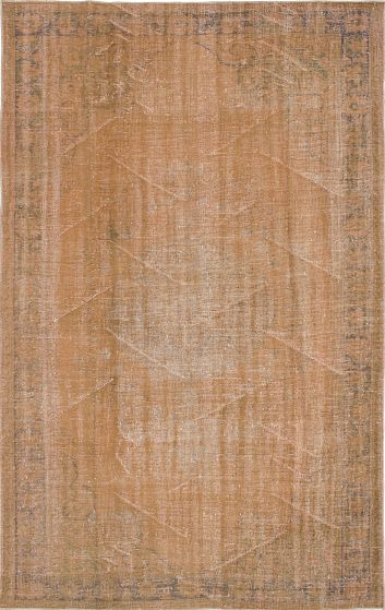 Transitional Brown Area rug 6x9 Turkish Hand-knotted 230097