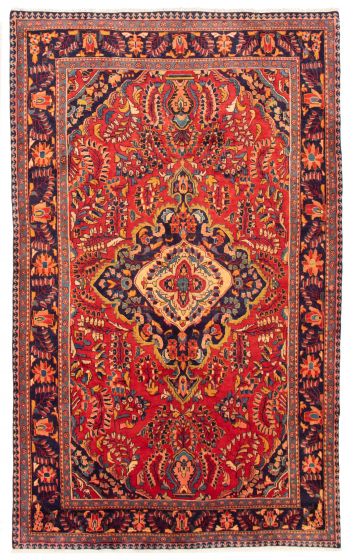 Bordered  Traditional Red Area rug Unique Persian Hand-knotted 365835