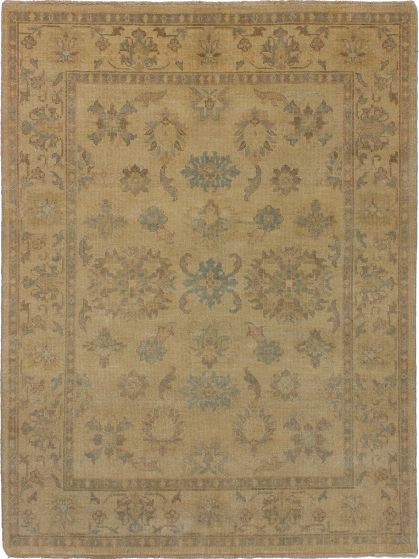 Bohemian  Traditional Yellow Area rug 4x6 Indian Hand-knotted 272243