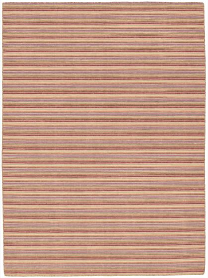Flat-weaves & Kilims  Transitional Ivory Area rug 4x6 Indian Flat-Weave 315390