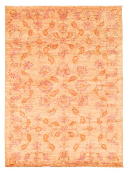 Traditional Brown Area rug 5x8 Pakistani Hand-knotted 368438